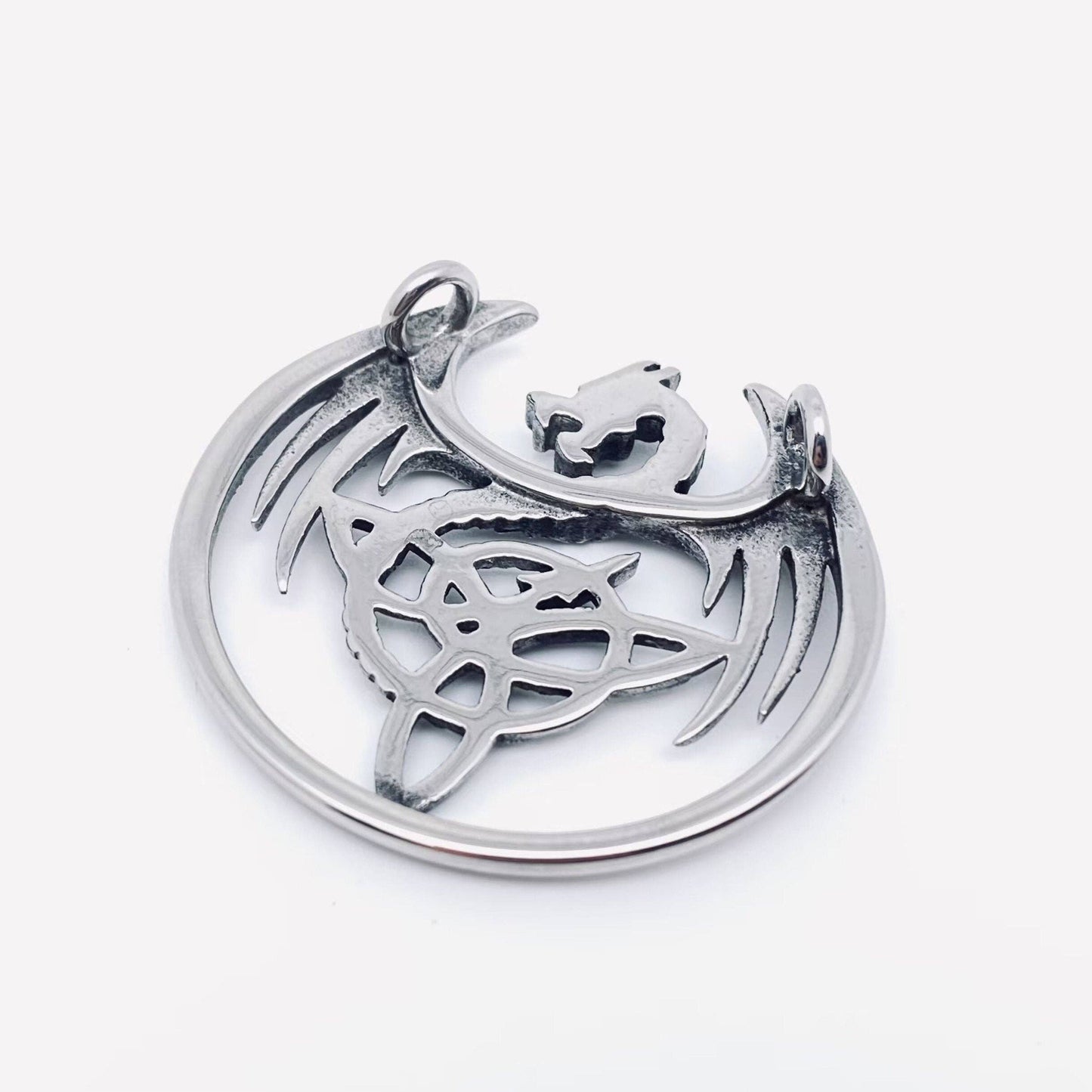 CELTIC KNOT DRAGON STAINLESS STEEL PENDANT