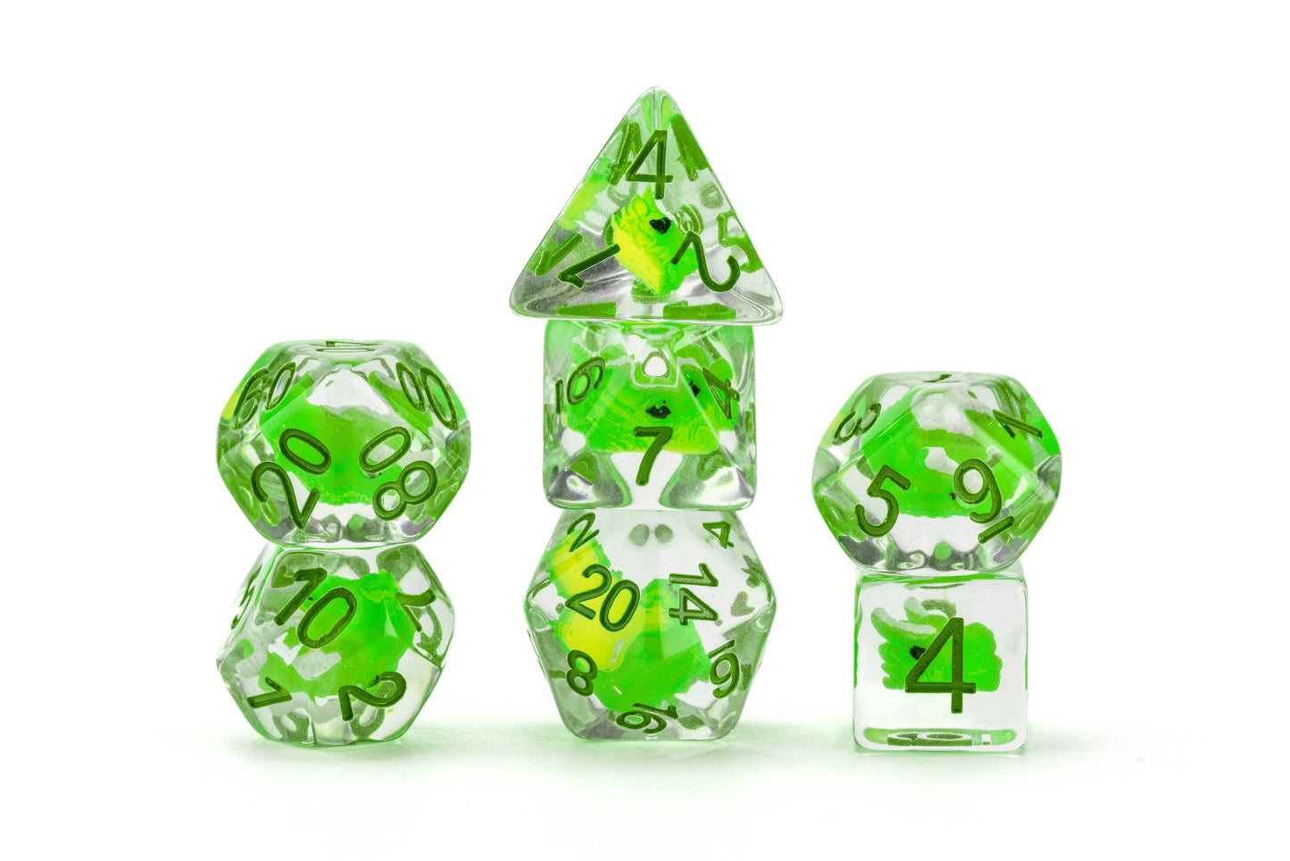 DRAGON STORM INCLUSION DICE SET: GREEN DRAGON