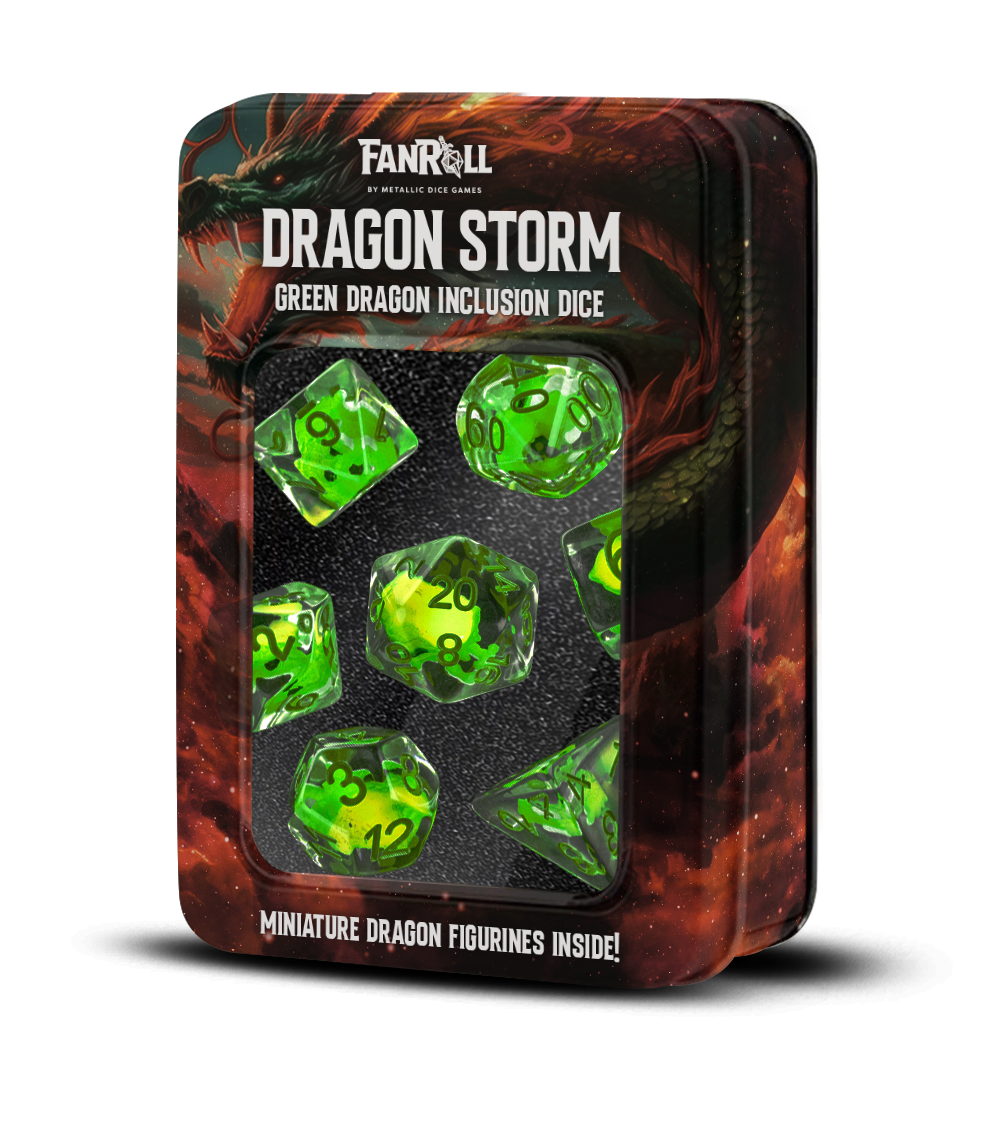 DRAGON STORM INCLUSION DICE SET: GREEN DRAGON