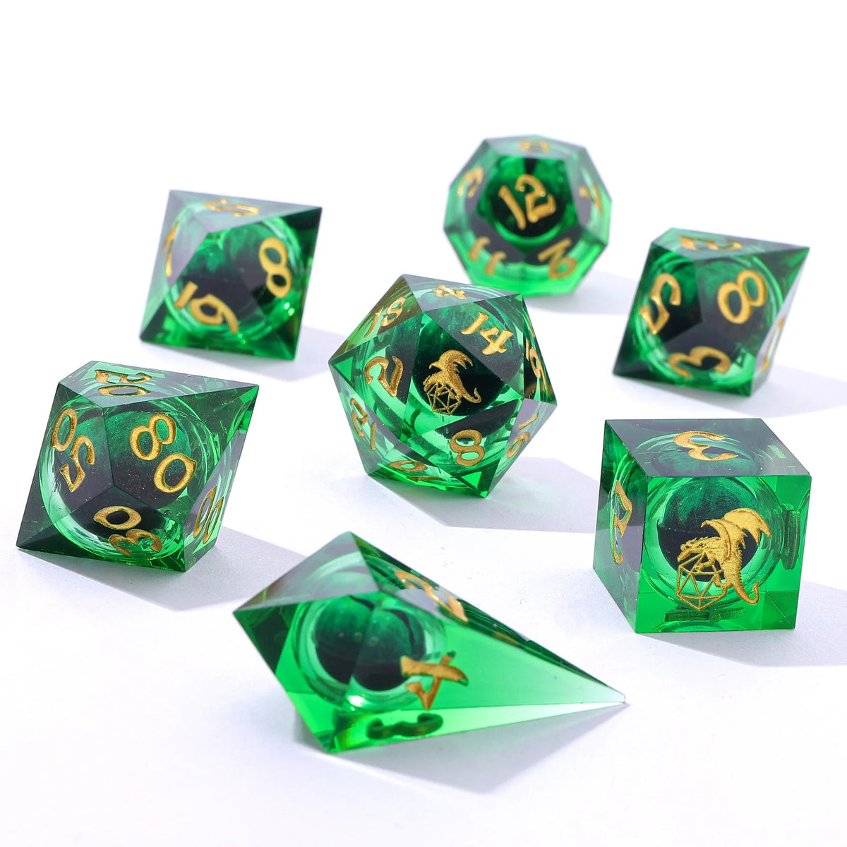 CAPTURED MAGIC SHARP RESIN DICE SET