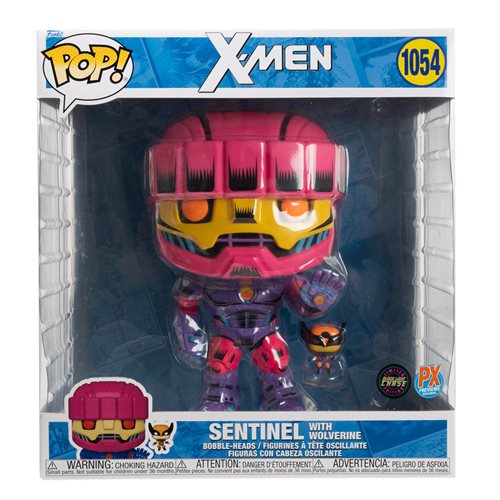 POP! BLACK LIGHT X-men SENTINEL and tiny WOLVERINE VARIANT Jumbo Pop! LIMITED RUN! #1054
