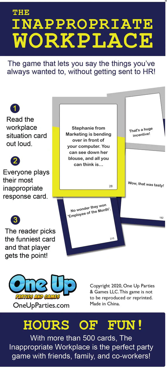 THE INAPPROPRIATE WORKPLACE Card Game