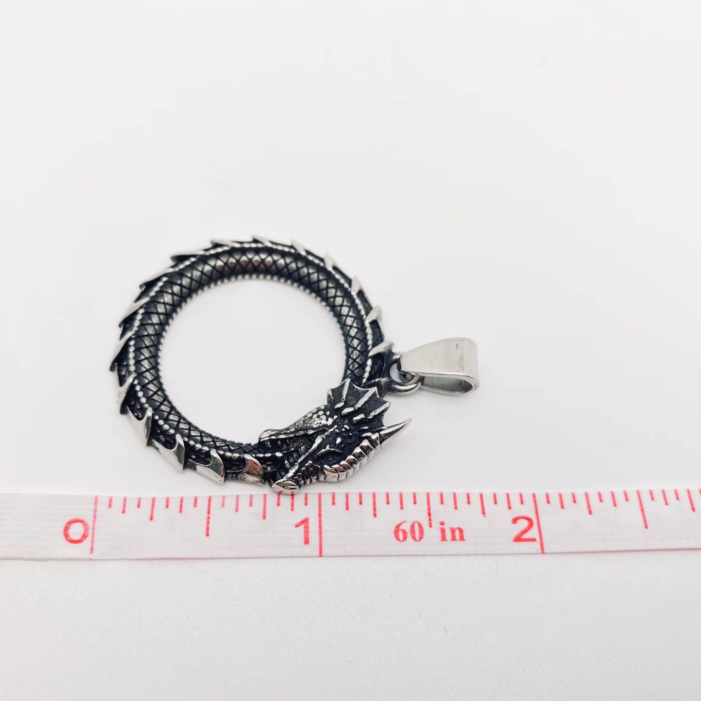 DRAGON CIRCLE STAINLESS STEEL PENDANT
