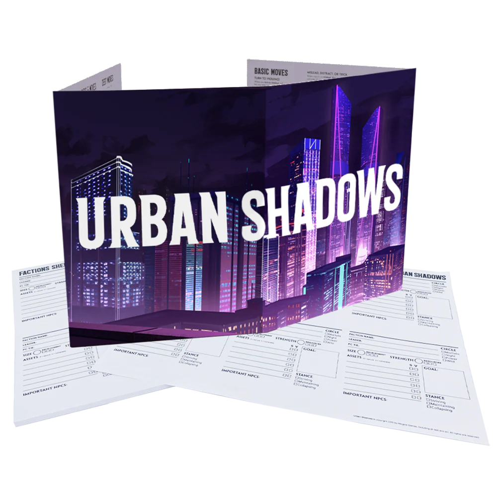 URBAN SHADOWS - MC SCREEN & CAMPAIGN NOTEPADS