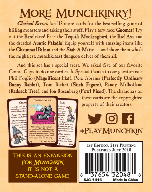 MUNCHKIN 3: CLERICAL ERRORS