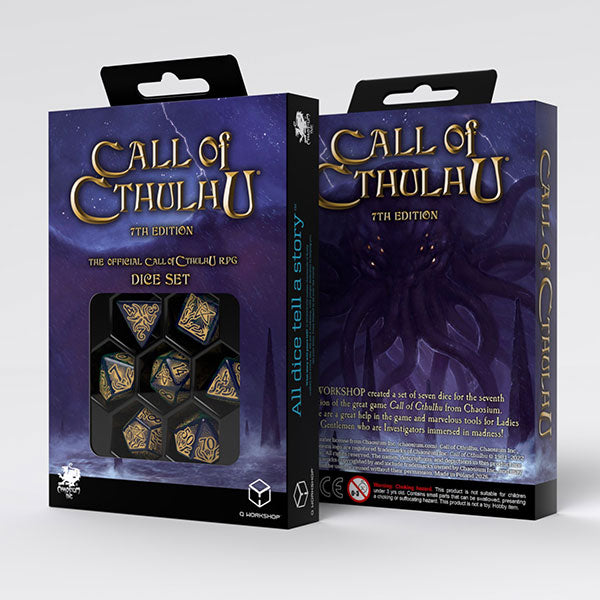 CALL OF CTHULU - 7TH EDITION 7-DIE SET (BLUE/GREEN)