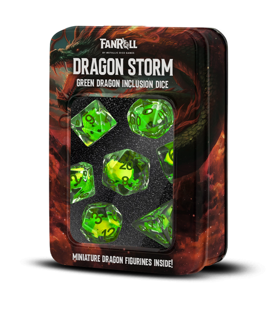 DRAGON STORM INCLUSION DICE SET: GREEN DRAGON