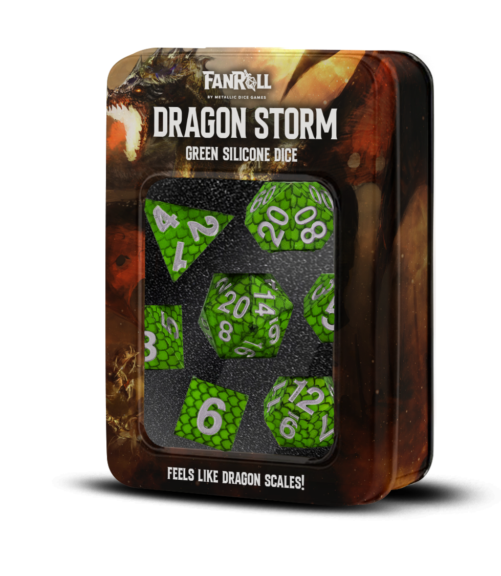 DRAGON STORM DICE SET: GREEN DRAGON SCALES