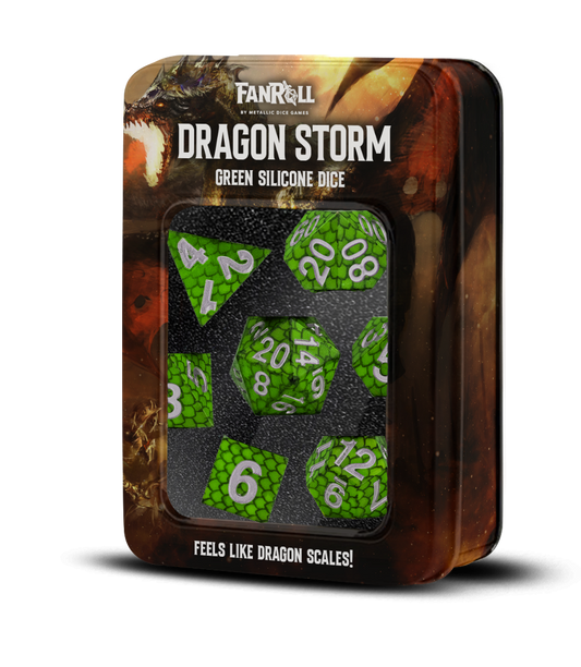 DRAGON STORM DICE SET: GREEN DRAGON SCALES