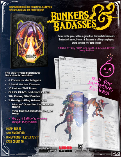 BUNKERS & BADASSES (Tiny Tina's Borderlands RPG) SOURCE BOOK