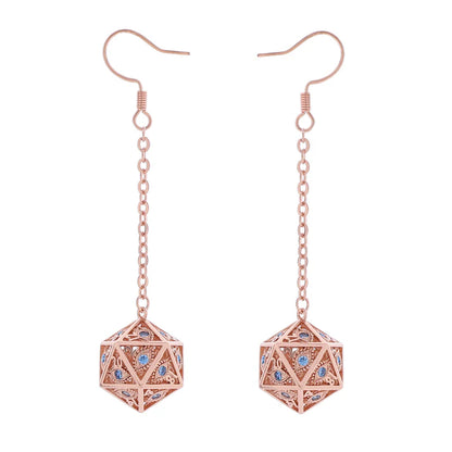 DRAGON'S EYE D20 DICE EARRINGS