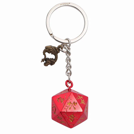 D20 DICE KEYRING