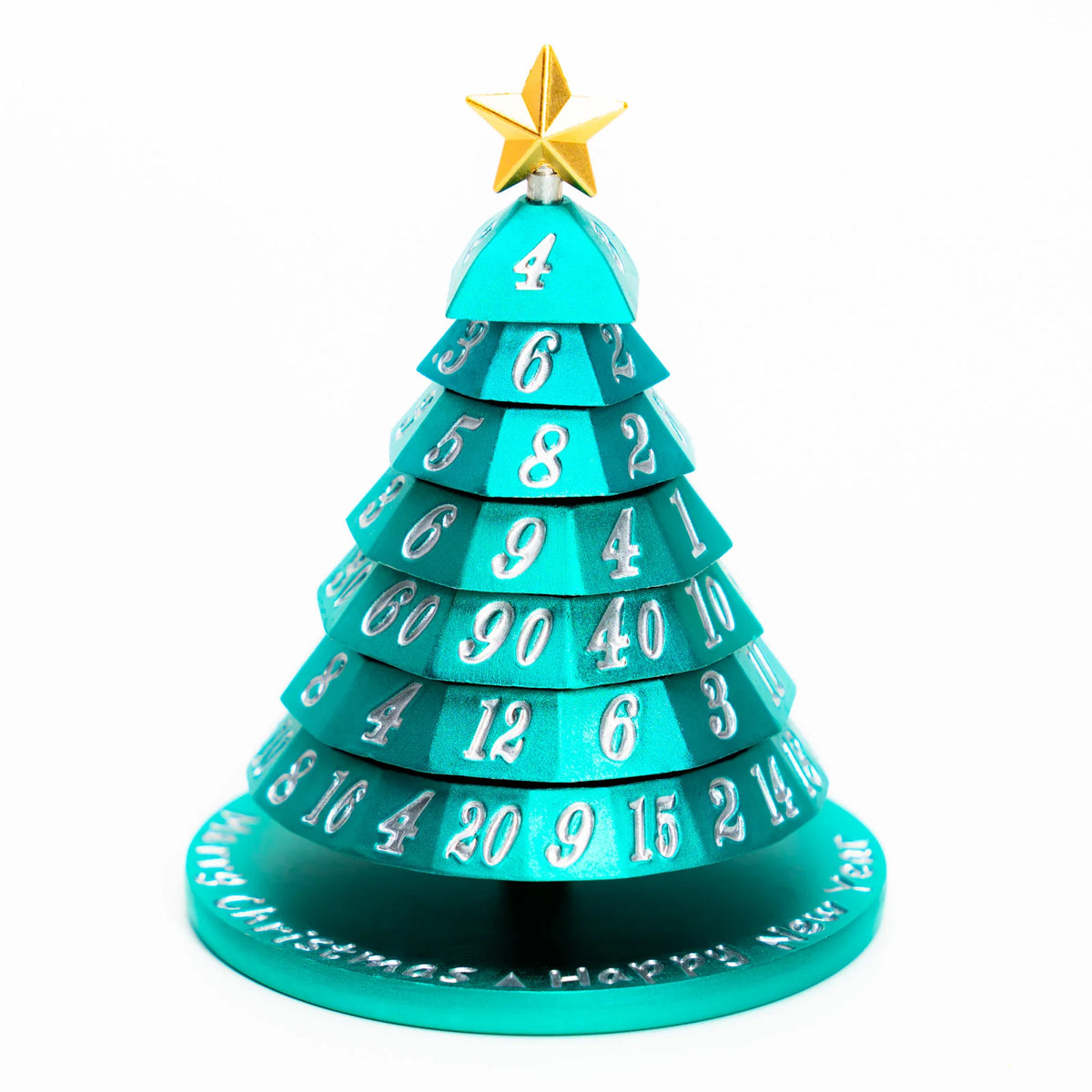 Christmas Tree Dice - Cyan
