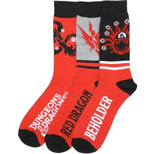 DUNGEONS AND DRAGONS CREW SOCKS Box Set of 3