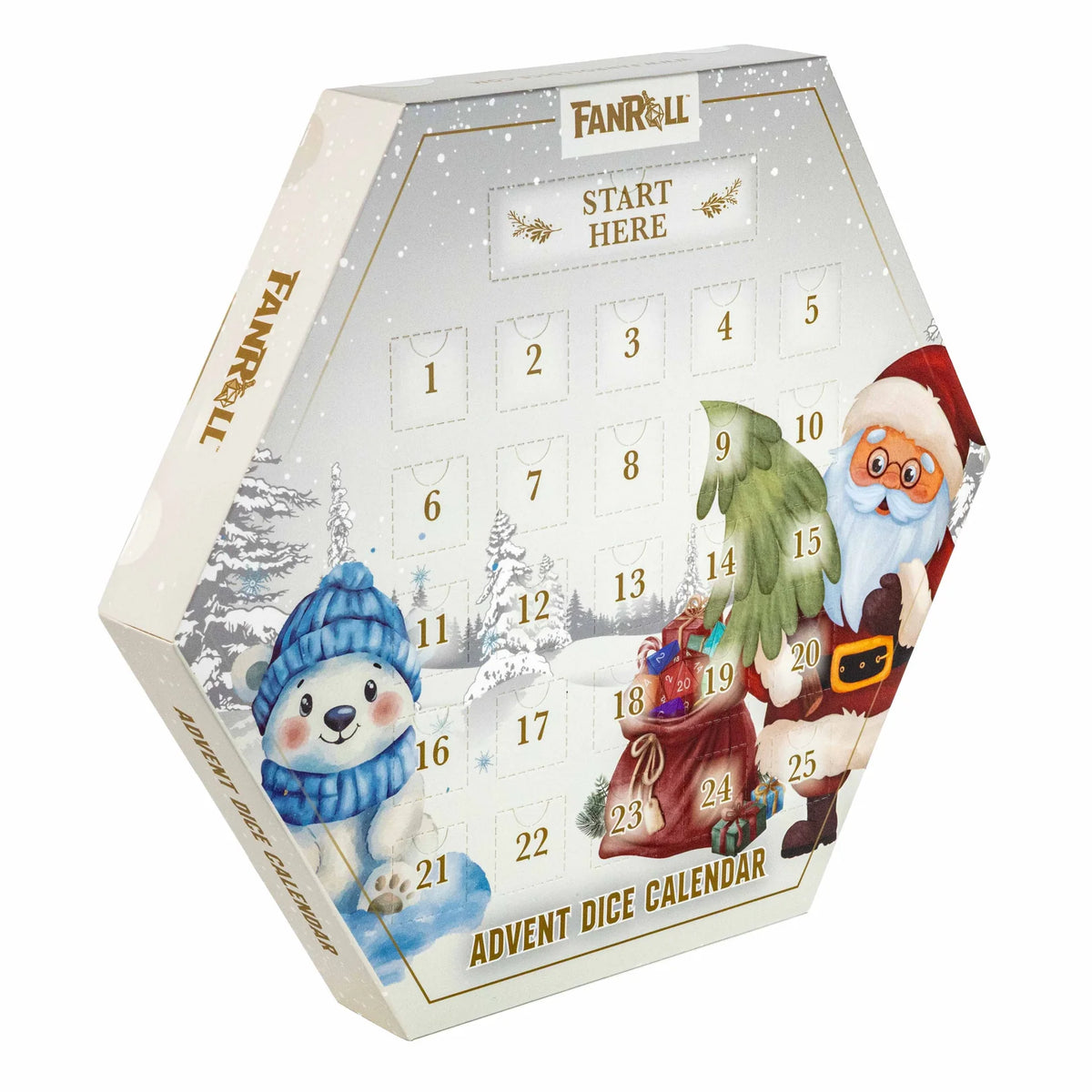 Holiday Advent Dice Calendar - Santa