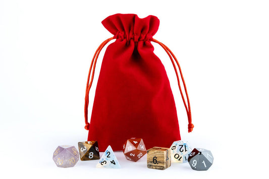 VELVET DICE BAG WITH SATIN LINER 4"X6"