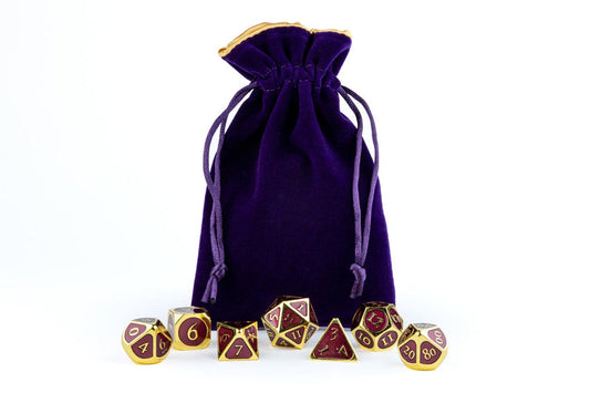 VELVET DICE BAG WITH SATIN LINER 4"X6"