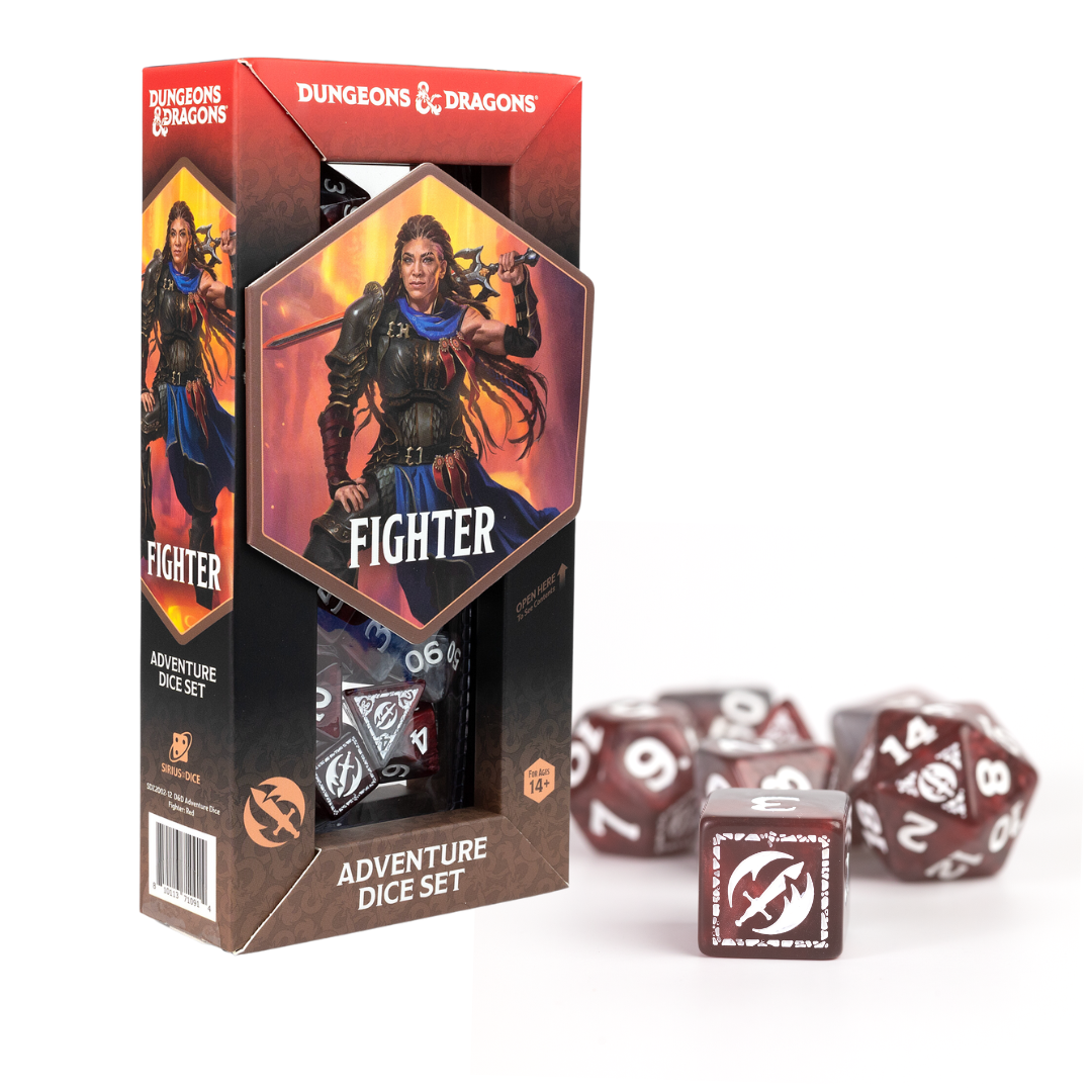 D&D Adventure Dice Set: Fighter- Red