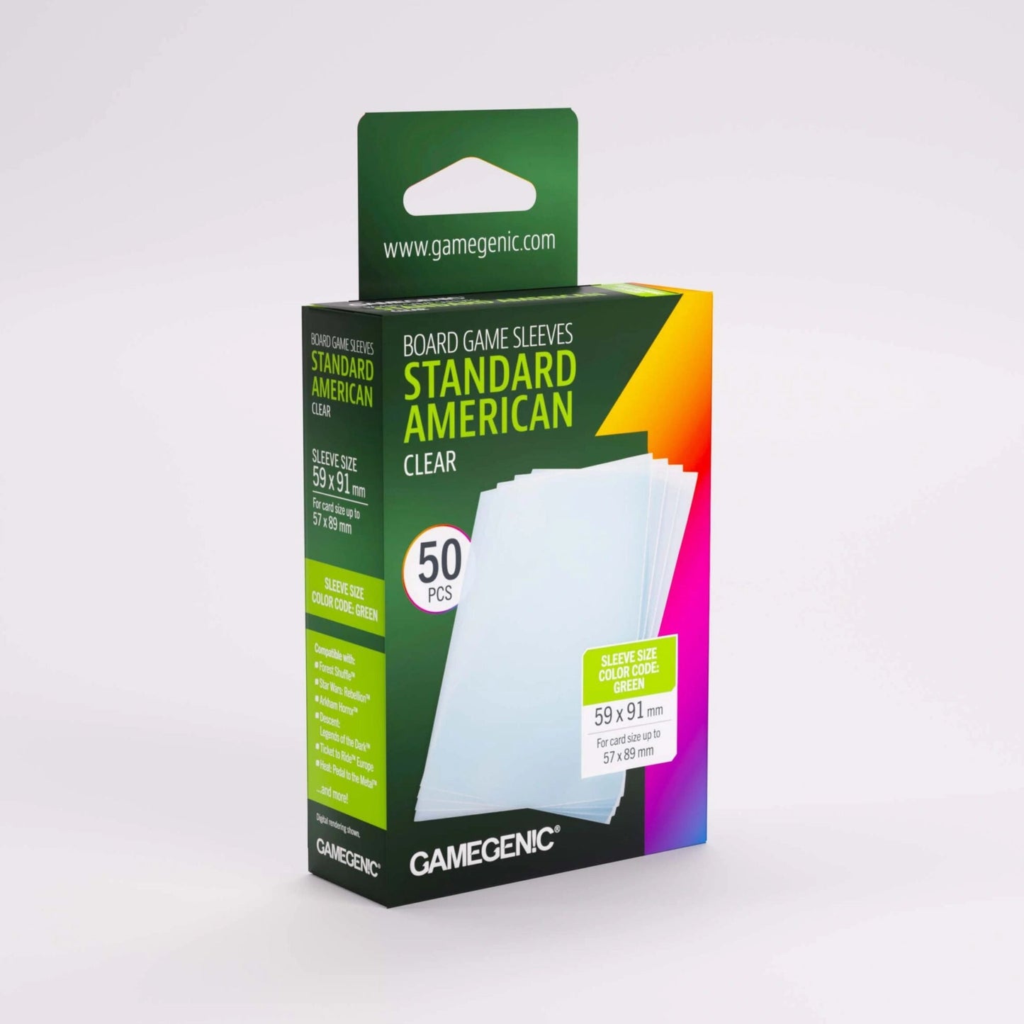 PRIME BOARD GAME SLEEVES - 50 COUNT