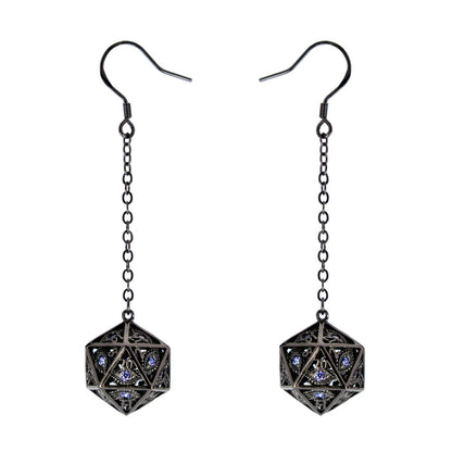 DRAGON'S EYE D20 DICE EARRINGS