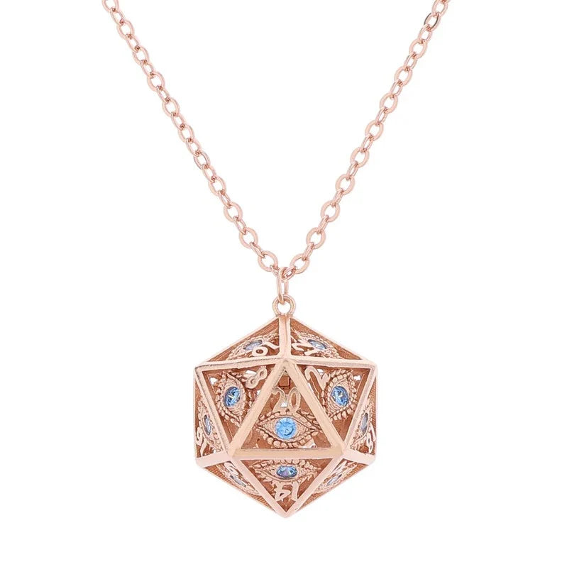 DRAGON'S EYE D20 NECKLACE