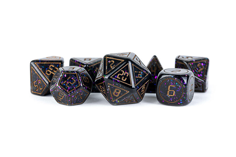 FRAMED VOID 16 mm RESIN POLY DICE SET