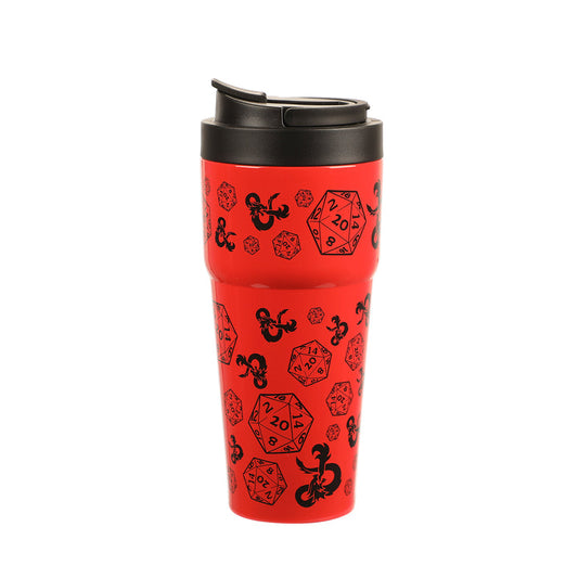 D&D D20 27OZ STEEL TRAVEL COFFEE TUMBLER