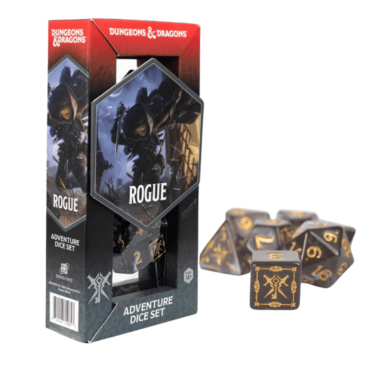 D&D Adventure Dice Set: Rogue: Black