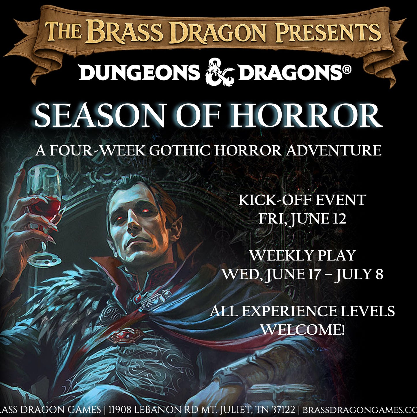 DUNGEONS & DRAGONS | SEASON OF HORROR - SINGLE SESSION
