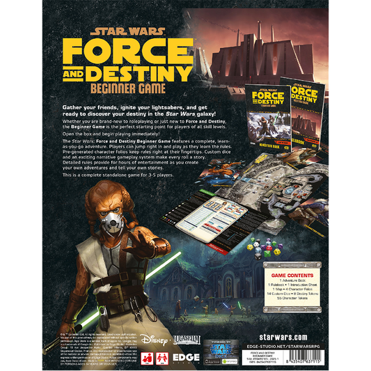 STAR WARS ROLEPLAYING GAME - FORCE AND DESTINY: BEGINNER GAME