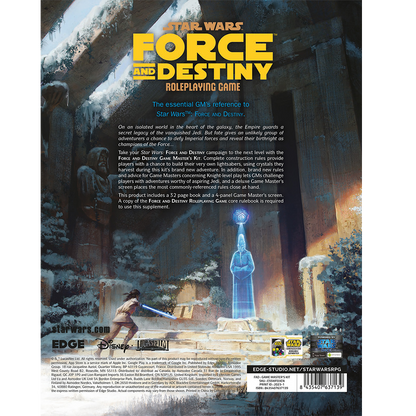 STAR WARS ROLEPLAYING GAME - FORCE AND DESTINY: GAME MASTER'S KIT