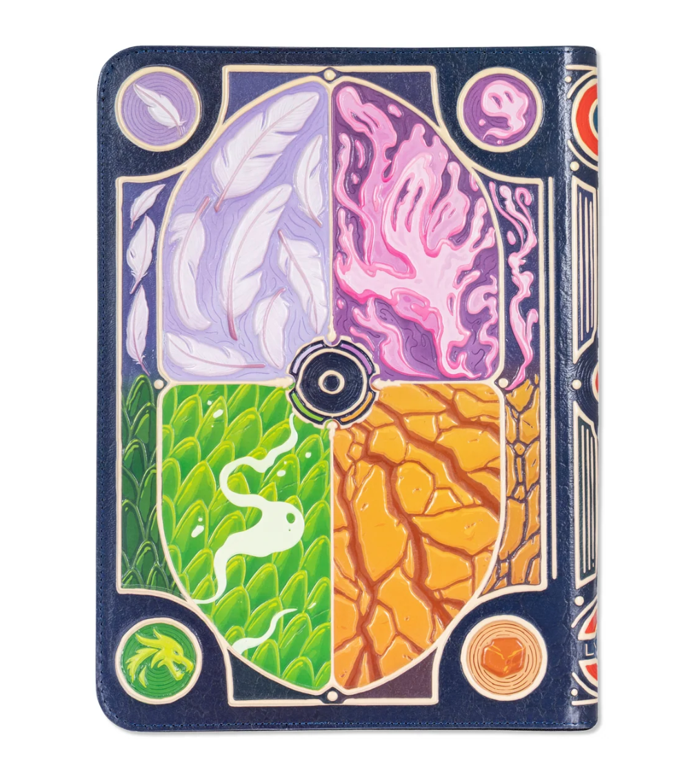 FAUX-LEATHER ELEMENTAL TRADING CARD BINDER