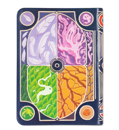 FAUX-LEATHER ELEMENTAL TRADING CARD BINDER