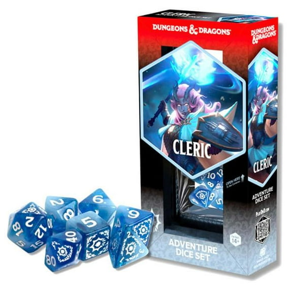 D&D Adventure Dice Set: Cleric: White, Blue