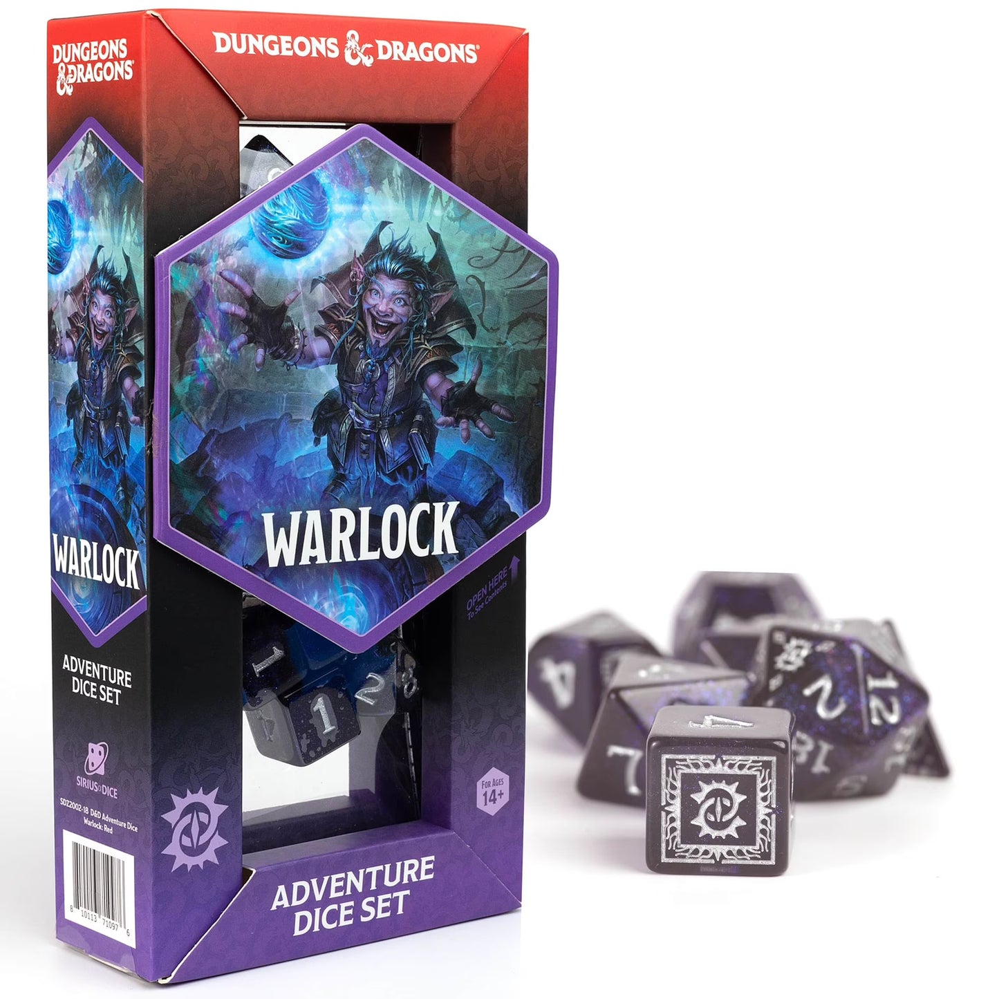 D&D Adventure Dice Set - Warlock Red