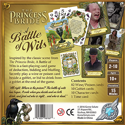 PRINCESS BRIDE - BATTLE OF WITS GAME