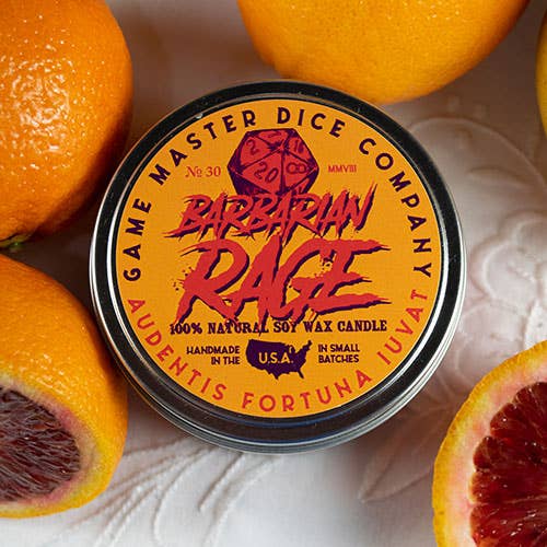 GAMING CANDLE:  BARBARIAN RAGE!