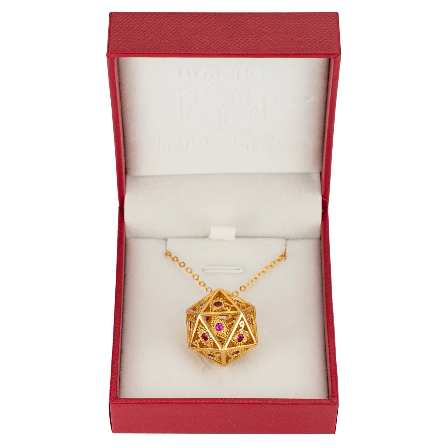 DRAGON'S EYE D20 NECKLACE