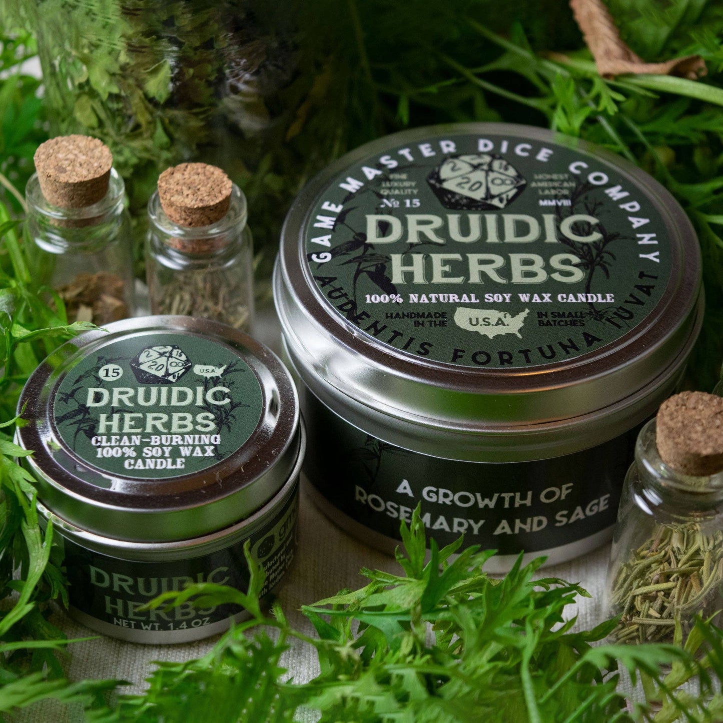 GAMING CANDLE!  DRUIDIC HERBS