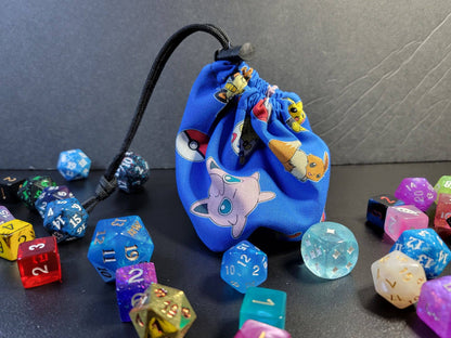 BLUE POKEMON DICE BAG