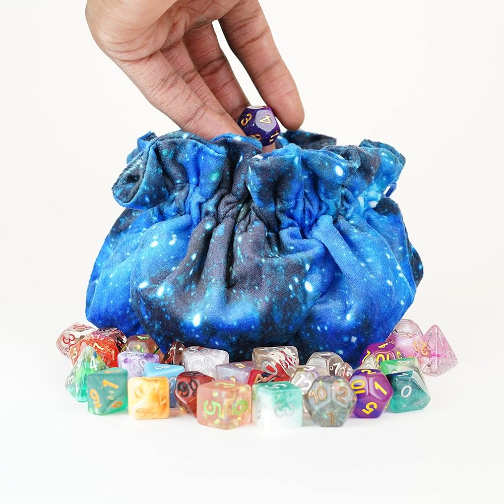 VELVET DICE BAG W/ POCKETS