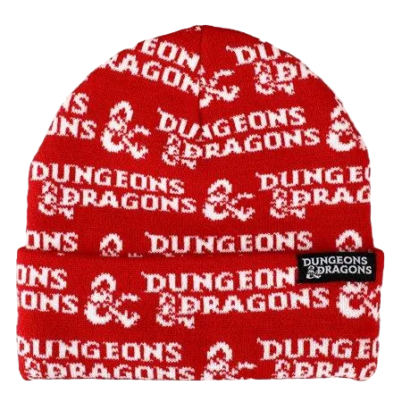 D&D LOGO RED CUFF BEANIE