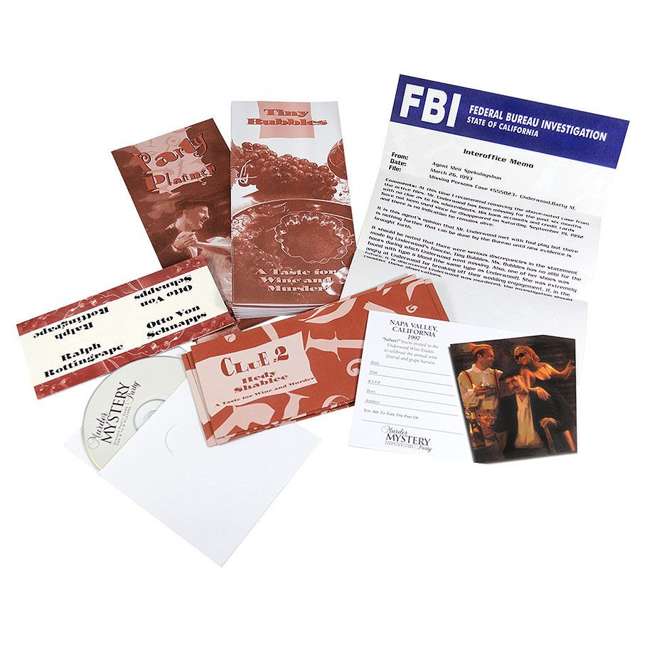 A TASTE FOR WINE AND MURDER: A MURDER MYSTERY PARTY GAME