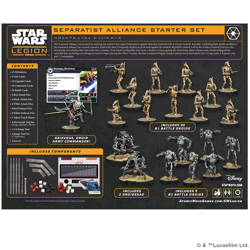 STAR WARS: LEGION - SEPARATIST ALLIANCE STARTER SET