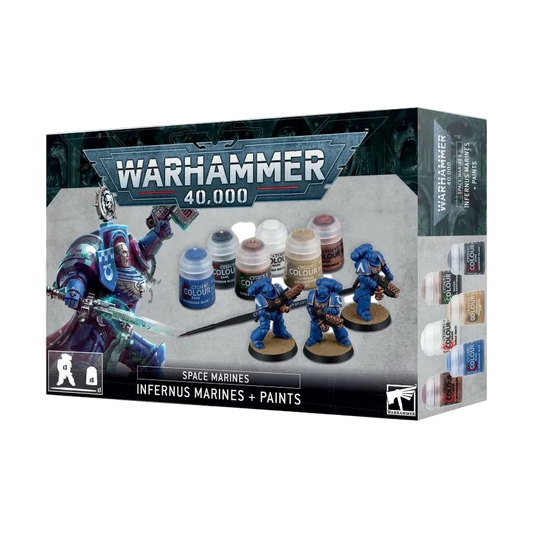 WARHAMMER 40,000 – SPACE MARINES: INFERNUS MARINES + PAINTS SET