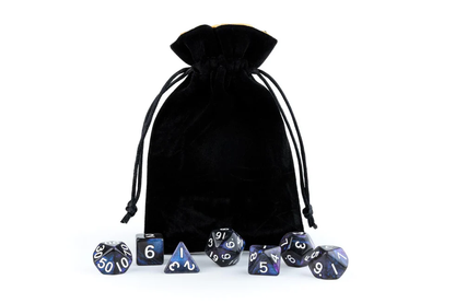 VELVET DICE BAG WITH SATIN LINER 4"X6"