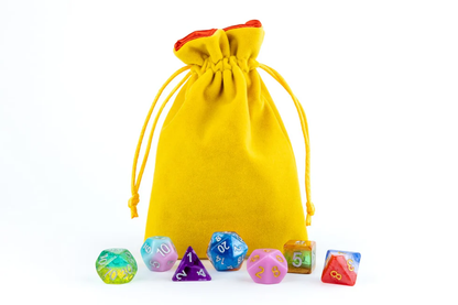 VELVET DICE BAG WITH SATIN LINER 4"X6"