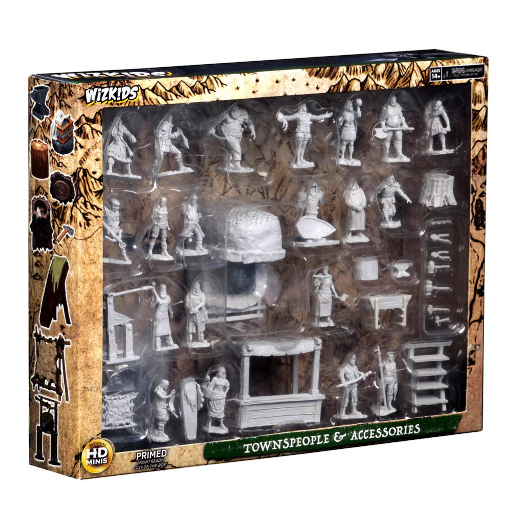 DEEP CUTS: TOWNSPEOPLE & ACCESSORIES UNPAINTED MINIATURES