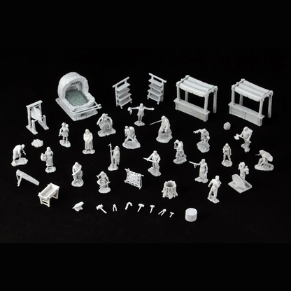 DEEP CUTS: TOWNSPEOPLE & ACCESSORIES UNPAINTED MINIATURES