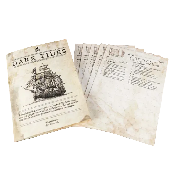 PIRATE BORG ROLEPLAYING GAME: DARK TIDES - ADVENTURE ZINE